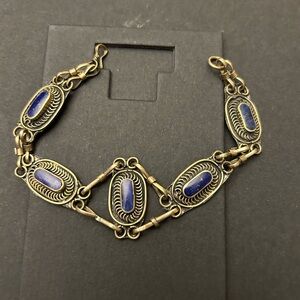 Vintage lapis gem stone Bracelet